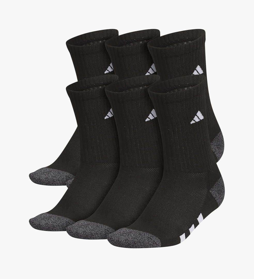 adidas Crew Socks for Boys and Girls Youth (4 Pack) Athletic Cushioned and Comfortable, Tall Mid-Calf
