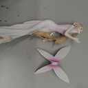 Comfy Hour 13" Elegant Standing Fairy Figurine, White and Lilac Fantasy Spirit Statue, Sophisticated Home Office Bookshelf Decor Accent, Polyresin Artisan Crafted Sculpture, 1 Unit