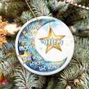 Mom Memorial Ornament 2025  I Love You Past The Moon & Miss You Beyond The Stars  Remembrance Christmas Ornament Keepsake Gift for Loss of Mother