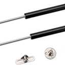 2 Pack Extended 10 inch Gas Prop Force 100N/22LB Gas Struts  Black Gas Springs/Window Lift and Lid Support/Gas Shocks for RV Bed Platform/Floor Hatch/Outdoor Bench/Cabinet/Tool Box
