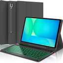 Keyboard Case for Samsung Galaxy Tab 10 FE Plus 13.1inch, S10 FE+ Smart Keyboard Case Magentic Keyboard Cover with S-Pen Holder, Black