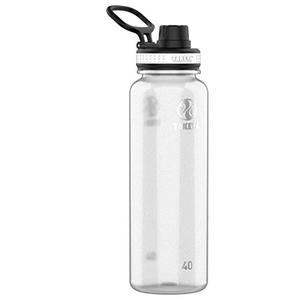 Takeya Tritan Water Bottle with Spout Lid - Durable Dishwasher-Safe Water Bottle - Simple, Modern Bottle - Reusable Water Bottle with Leak-Proof Lid - 40 oz, Clear