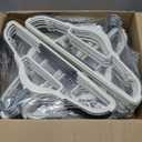 60 Pack Thin Space Saving Hangers, No Slip Clothes Hangers with Non Slip Textured and 360° Hook - Plastic Hanger, Closet Organizer for Shirt, Pants, Suit, Skirt, Coat - Ivory White