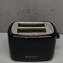 Toastmaster 2-Slice Toaster - Black with Stainless Steel - Kitchen Essential for Sandwich Bread & Breakfast Toast - Toaster with Wide Slots, High Rise Toast Lift & Cool-Touch Exterior