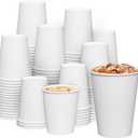 Disposable Paper Coffee Cups - 12oz 1000 Pack Bulk Take Out Hot and Iced To Go Drinking Cups for Hot Chocolate/Coffee/Juice/Tea - White