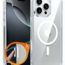 FNTCASE for iPhone 16 Pro Case: Support Camera Control Capture Magnetic Military Grade Drop Protection Anti Yellowing Cell Phone Cover - Rugged Shockproof Transparent Cases, A-Transparent 