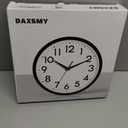 Wall Clock Analog 10 Inch Silent Non Ticking Battery Operated Modern Decorative for Living Room Kitchen Office Bedroom Bathroom(Black)