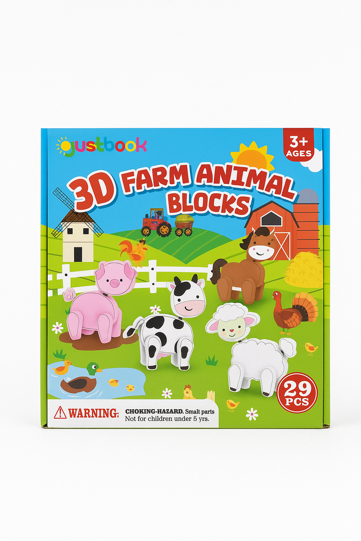 Kids Toys Activity Game 3DFarm Animal Blocks