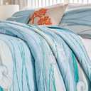 Greenland Home Maui Embroidered Coastal Quilt Set, Twin/Twin XL (2-Piece)