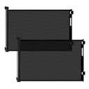(2 Pack) Retractable Baby Gate for Stairs and Doorways, 55" Wide x 33" Tall Mesh Dog Gate for Indoor & Outdoor Use, Safety Gate for Babies and Pets, Child Gates for Hallways, Hardware Mounted, Black