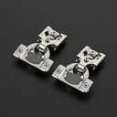 Ravinte 50 Pack 25 Pairs 3/8 inch Overlay Soft Close Hinges for Kitchen Cabinet Hinges Satin Nickel Hidden Hinges Stainless Steel Concealed Hinge self Closing