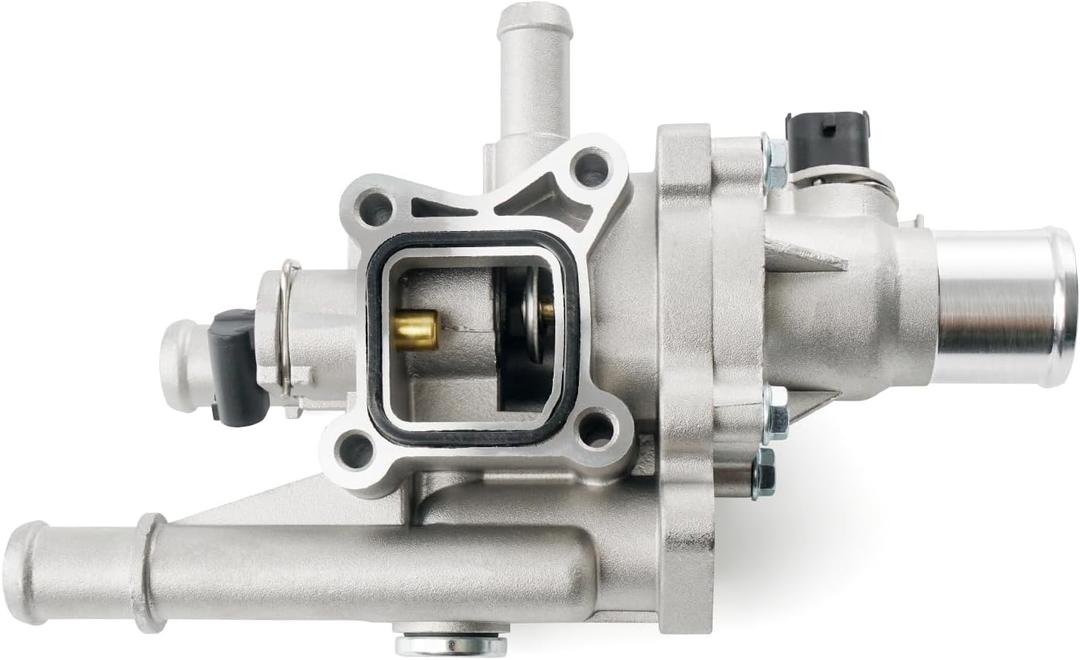 Upgraded Aluminum Engine Coolant Thermostat Housing with Sensor O-Ring, Compatible with Chevrolet Cruze 2011-2016, Sonic 2012-2018, Trax 2013-2020 1.6L 1.8L, Replaces# 25192228 25199824 902-033
