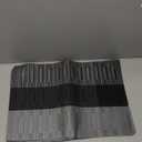 Aofmee Placemats, Placemats Set of 6, Heat Resistant Place Mats, Washable PVC Table Mats, Woven Vinyl Plastic Placemats for Dining Table, Non-Slip Stain Resistant Kitchen Table Placemats Easy to Clean (Black)