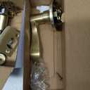 Goldenwarm Front Door Handle, Gold Exterior Door Handles Single Cylinder Front Door Handle Only, Entry Door Handles