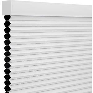 Changshade Blackout Blinds, Cordless Cellular Shades, Honeycomb Blackout Shades, Room Darkening Blinds, Pull Down Window Shades, Easy to Install Honeycomb Window Blinds for Home&Office, White (30"W x 72"H)