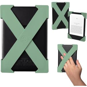 Strapsicle Hand Strap for Kindle Accessories Comfy Silicone Grip Alternative to Case or Cover Fits Paperwhite 11th/12th Gen, Signature Edition, Colorsoft, Kobo, & 67 Inch E-Readers - Large Sage Green