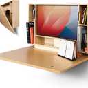 ARROWSTONE SKEENA Wall-Mounted Desk - Floating Folding Desk with Storage, Space-Saving Design for Home Office (36")