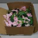 Sggvecsy 6Pcs Wisteria Garland Artificial Flowers Garland Fake Hanging Wisteria Vines Rattan Silk Hanging Flower Vines for Home Garden Outdoor Wedding Arch Party Ceremony Total 35.4Ft (Pink)