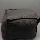 ZICOTO Beautiful Boucle Pouf Ottoman and Foot Rest - Elevate Your Living Room Decor with Lightweight Comfort and Charm - A Round Modern Foam Filled Foot Stool Perfect to Rest Your Feet, Dark Grey