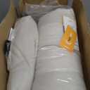 SUNROX LokGrip Non Slip Tufted Memory Foam Bench Cushion, Fade Shield Water Resistant Durable Thicken Outdoor/Indoor Bench Seat Pads 27x12x4 inch, Cream