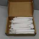 Baquler 50 Pcs 8.5 Inch Flameless Taper Candles Battery Operated Taper Candles Bulk LED Flickering White Candlesticks for Wedding Church Table Centerpiece Halloween Christmas Party Decor