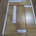 43" Makeup Vanity Desk with Mirror and Lights, & Power Outl, Glass Top Big Vanity Table with 9 Drawers& 8 Storage Shelves, Dressing Table Set with Chair for Bedroom, White+Oak (15.75D*43.31W*57.48H)