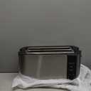 Elite Gourmet ECT-3100 Long Slot 4 Slice Toaster, Reheat, 6 Toast Settings, Defrost, Cancel Functions, Built-in Warming Rack, Extra Wide Slots for Bagels & Waffles, Stainless Steel & Black