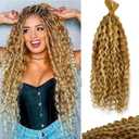 Highlight Human Braiding Hair Water Wave for Boho Braids 12A 100% Unprocessed Brazilian Virgin Braiding Hair Extensions 100g Bulk No Weft Bohemian Curly 2 Bundles 18Inch