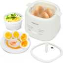 Egg Maker - Electric Egg Cooker with Auto Shut Off and Alarm- Egg Maker Machine for Hard Boiled, Soft Boiled, Steamed Eggs, Onsen Tamago - Smart Egg Cooker for Home,Kitchen, RV,Camping