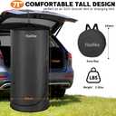 Pop Up Changing Tent for Car, 71in Portable Camping Shower Tent with Strong Magnetic Suction Cups & Hanging Strap, Privacy Bathroom Toilet Pod with Interior Clothesline, Hooks, Carry Bag (Black), Xl