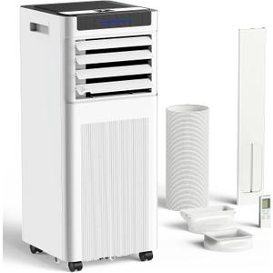 Portable Air Conditioners, 10000 BTU Portable AC up to 450 Sq.Ft, 3 in 1 AC Unit with Cool, Dehumidifier & Fan Modes, Remote Control & 24H Timer, AC Unit for Bedrooms, Living Rooms & Apartments