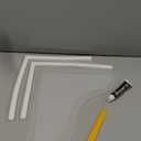 LIFKOME Acrylic Shower Splash Guard for Bathtub and Sink Waterproof 2-Piece Set Corner Splash Shield for Bathroom Use