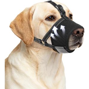 Dog Muzzle for Large Dogs, Soft Mesh Muzzle to Prevent Biting & Barking, Secure and Breathable for Training, Grooming, and Vet Visits, XL 8.7"-11"