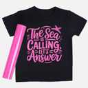 2 x GIRAFVINYL Hot Pink Glitter Heat Transfer Vinyl, Hot Pink Glitter Iron on Vinyl 10" X 5 FT Sparkle HTV for T-Shirt Fabric Decoration