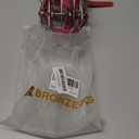 BRONZEDOG Pitbull Dog Muzzle Breathable Metal Basket for Large Dogs Amstaff Staffordshire Terrier Biting Chewing Barking (Leather, Pink)