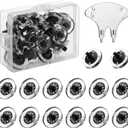 Jenaai 31 Pcs Metal Golf Shoe Spikes Replacement Set 30 Golf Shoe Spikes Bulk with Cleats Spanner 1/4 Inch 6mm Screw Type Metal Threading Durable Traction Cleats Pins for Cricket