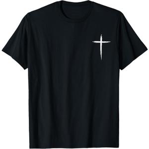 Jesus Christ Christians Men Women Christian Cross T-Shirt (L, Black)