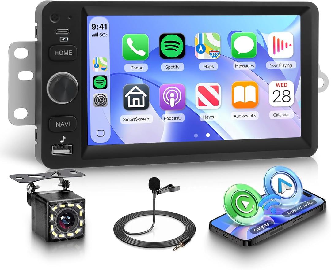 Orderich 2G+64G 7” Touchscreen Android Car Stereo for Chevrolet Chevy Silverado Impala Tahoe GMC Sierra Yukon Hummer H2 with Wireless CarPlay Android Auto, Car Radio GPS WIFI SWC BT 32EQ Backup Camera