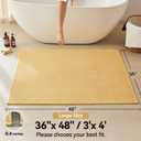 Triohero Large Bathroom Rugs Non Slip Washable Bath Rugs Super Absorbent Bathroom Rug Thin Quick Dry Low Pile Bath Mats, Yellow 36"x48", 36"x48" Rectangular