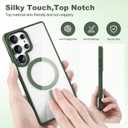 Strong Magnetic for Samsung Galaxy S25 Ultra Case, 2 Case&2 Screen Protector for S25 Ultra Phone,Mil-Grade Drop Protection,Clear and Green