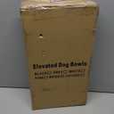 Jovrun Elevated Dog Bowls for Medium Large Size Dogs, Non-Slip Dog Feeder with 1*Stainless Steel Dishes & 1*Slow Feeder Bowl, 5 Heights Adjustable Raised Bowls to 3.15-8.66-9.84-11.02-12.2 (Beige)