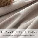 Rustic Country Curtains for Living Room Textured 90 Inch Blackout Curtains Drop Cloth Burlap Window Drapes Farmhouse Boho Linen Oatmeal 2 Panels Pinch Pleated 7-1/2ft Extra Long Heavy Insulated