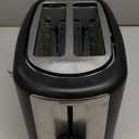 Amazon Basics 2 Slice Toaster, With 6 Browning Settings, Extra Wide Slots For Bagels and Special Breads, Removable Easy-to-Clean Crumb Tray, Cancel/Defrost/Bagel Buttons, 900W, Black & Silver