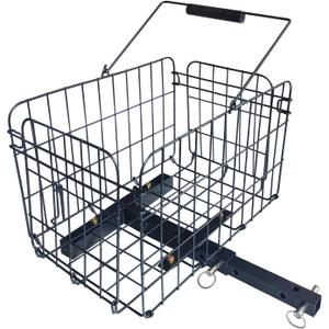 Mobility Scooter Rear Basket, Portable Foldable Metal Accessory Basket (Only Works with Scooters & Power Chairs Equipped with 1" x 1" Hitch Receiver) Mobility Scooter Rear Basket, Portable Foldable Metal Accessory Basket (Only Works with Scooters & Power Chairs Equipped with 1" x 1" Hitch Receiver)