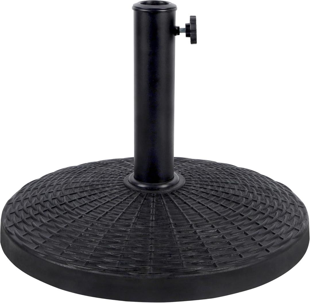 Blissun 26.5 lbs Heavy Duty Patio Market Umbrella Base Stand, 17.5"