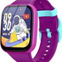 Smart Watch for Kids No APP/Phone Needed, HD Touch Screen Fitness Tracker with Heart Rate, Sleep Monitor, IP68 Waterproof Smartwatches with Pedometer, Alarm Clock, Gifts for Kids Ages 4-12 (Purple)