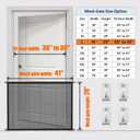 Dog Gate for Stairs Pet Gates for The House: Dogs Screen Mesh Gate for Doorways Stairways Indoor 29 inches Tall, 41 inch Wide, Fits Openings 36'' to 39'' Wide