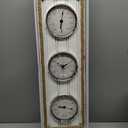 La Crosse Clock BBB86064 25" Beadboard Quartz Clock with Temp and Humidity