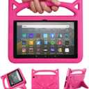 Fire HD 8 Case,Fire HD 8 Tablet Case for Kids,(2024/2022/2020 Release,12th/10th Gen),Lightweight Shockproof Kid-Proof Cover with Stand Kids Case for Fire HD 8 Plus Tablet & Fire HD 8 Kids Pro Tablet. (Rose)