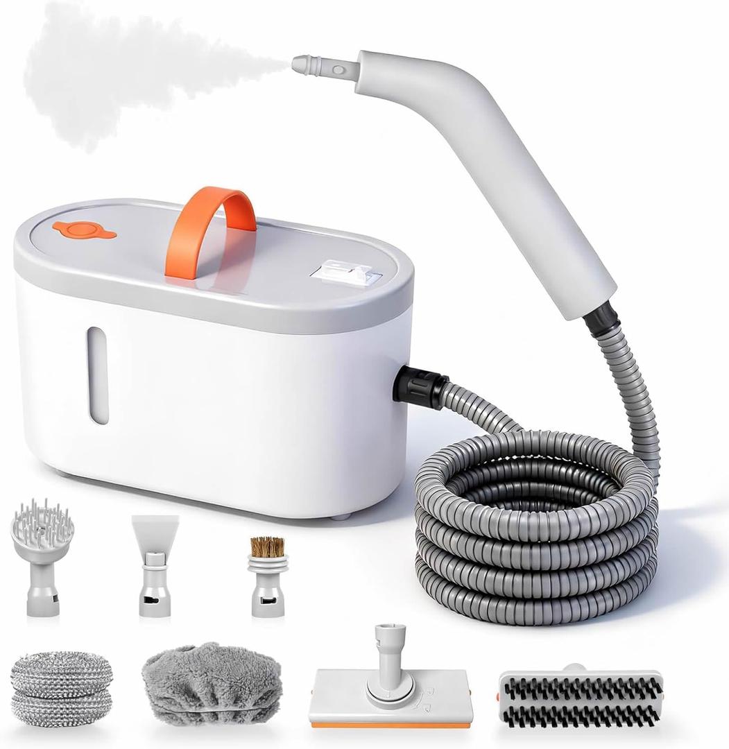 Steam Cleaner, Portable Handheld Steamer for Cleaning, Large Capacity Tank Pressurized Steam Cleaning Machine for Home, Car, Bathroom, Kitchen, Furniture, Grout, Floor, Tile